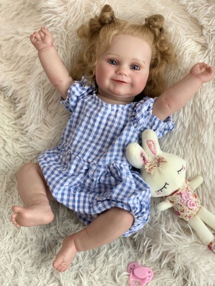 Коллекционная Силиконовая Кукла Реборн Reborn Анатомическая Девочка Пупс с Волосами Лола (Виниловая Кукла) 50 см | Зображення 1