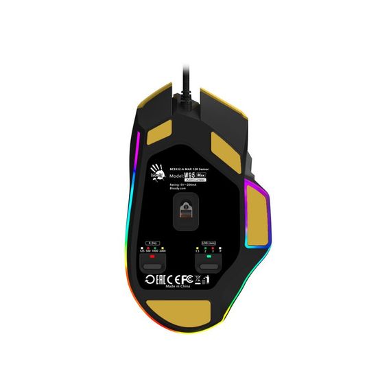 Миша ігрова A4Tech W95 Max Bloody, колір жовтий, активоване ПЗ | Зображення 8
