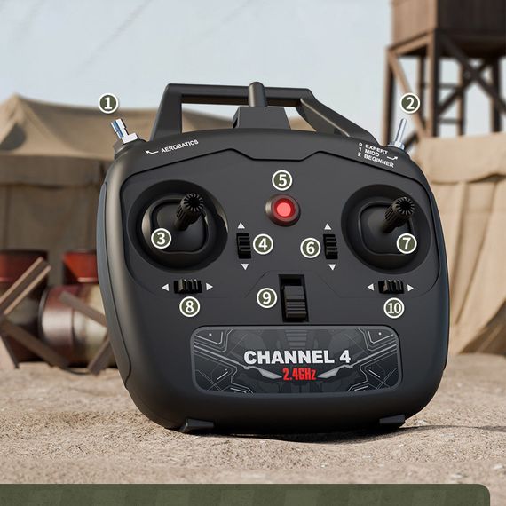 Самолет на радиоуправлении SCHE W551 Four-channel Stunt Fighter Blue | Зображення 5