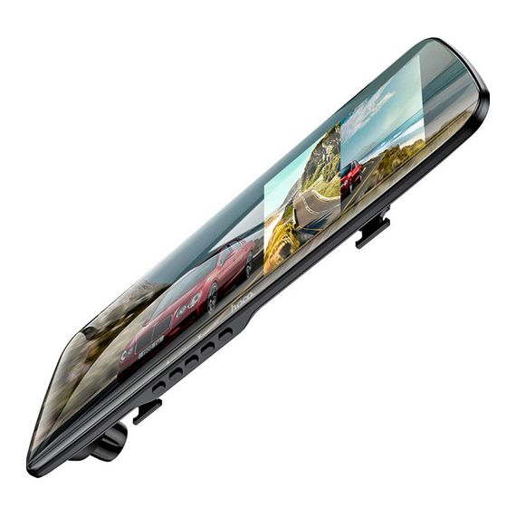 Відеореєстратор HOCO DV4 4.5-inch rearview mirror driving recorder dual-channel Black (6942007616782) | Зображення 1