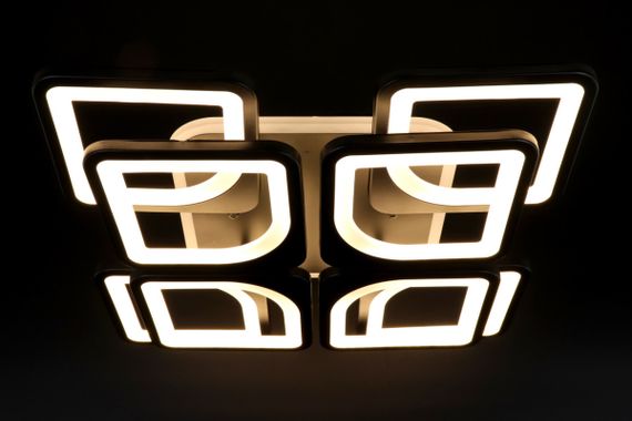 Люстра світлодіодна стельова LED світильник для квартири на стелю лед з пультом 25751 Чорний 11х43х43 см. | Зображення 2