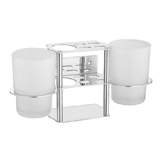 Підставка для щіток і пасти з двома склянками ZERIX LR103 (ZX2632)