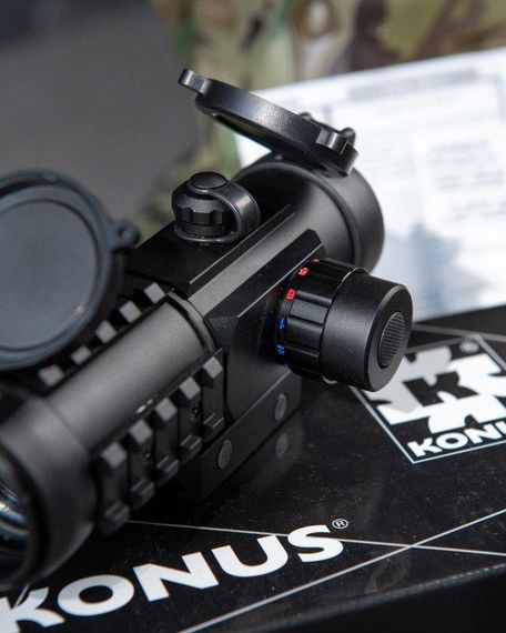 Приціл коліматорний Konus Sight-Pro PTS2 3x30 на Weaver з тактичною сіткою ВТ5982 | Зображення 1
