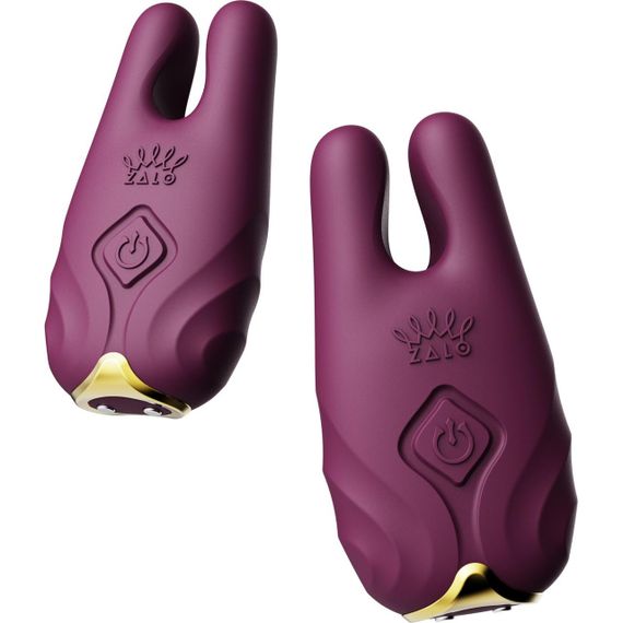 Смарт-вібратор для грудей Zalo - Nave Velvet Purple, пульт ДК, робота через додаток Sex Aura