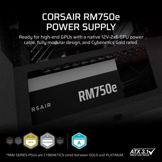 Блок живлення Corsair 750W RM750e (CP-9020295-EU) | Зображення 7