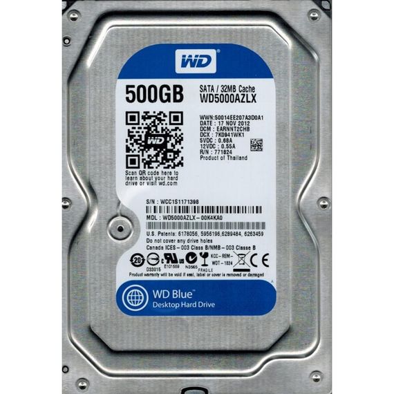 Жорсткий диск 3.5"  500Gb WD (WD5000AZLX)