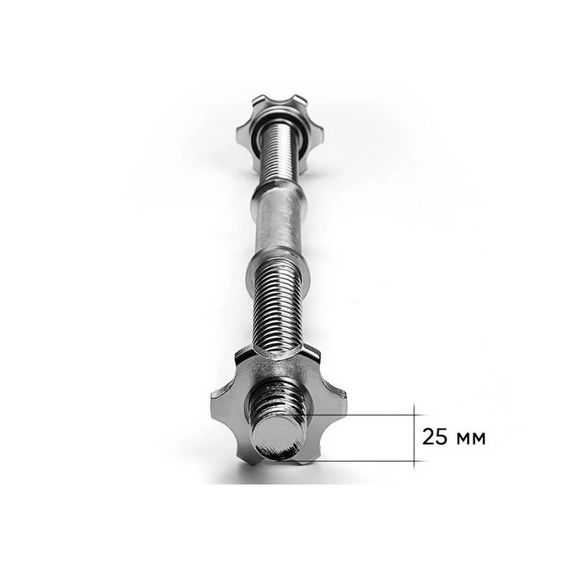 Гантельний гриф EasyFit EF-8047, 50 см, Ø 25 мм, хромований | Зображення 2