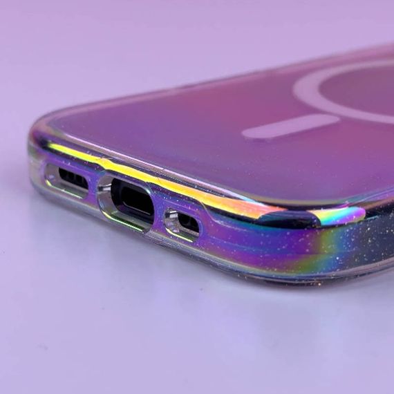Чехол TPU Galaxy Sparkle (MagFit) для Apple iPhone 16 Pro (6.3") Chroma+Glitter | Зображення 6
