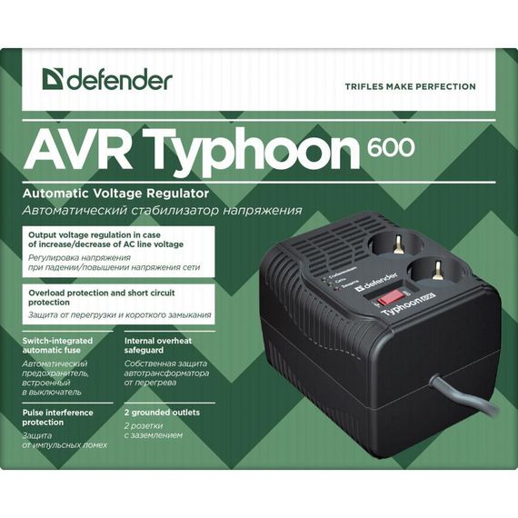 Мережевий фільтр Defender AVR Typhoon 600 (99032) | Зображення 4