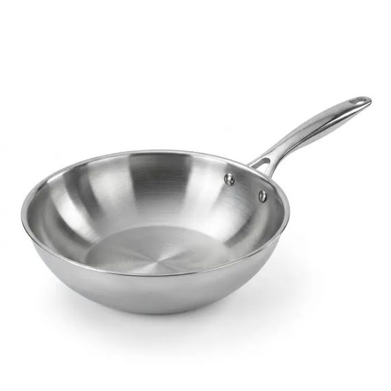 Сковорода ВОК Barazzoni INOX PRO 172009728 28 см срібляста