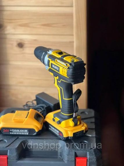 Аккумуляторный дрель шуруповерт 24v 5ah с набором бит сверл и насадками в кейсе с 2-мя акб. | Зображення 3