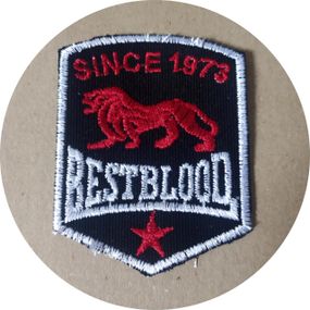 Нашивка на одежду Since 1973 BestBlood 63*80 мм Білий