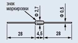 2С191Ж Стабилитрон 9.1V. Стеклянный корпус КД-3