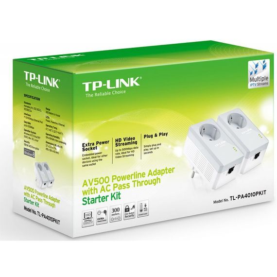Адаптер Powerline TP-Link TL-PA4010P KIT | Зображення 1