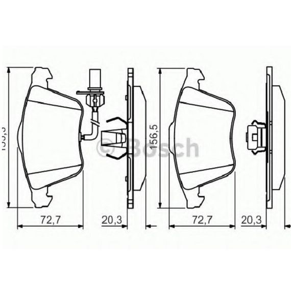 Гальмівні колодки Bosch дискові передні AUDI S4/A6/A4/A8'F">>07 PR2 0986495272