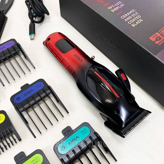 Акумуляторна машинка для стрижки VGR V-026 RED. Колір: червоний | Зображення 7
