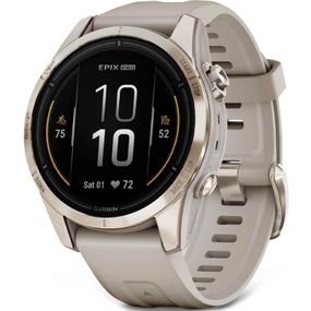 Смарт-часы Garmin EPIX PRO (g2), 42mm, Saph, Soft Gold SS, Lt. Sand, GPS смарт (010-02802-11)