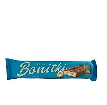 Вафля в шоколаді з кокосовим кремом (начинкою) Estella Bonitki, 50 г, Польща