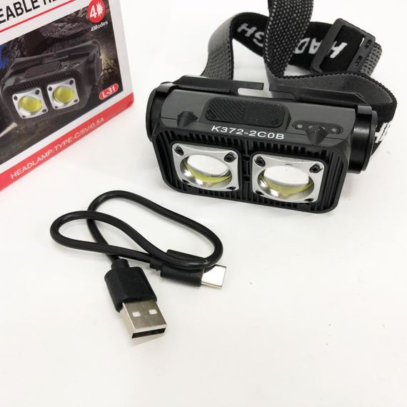 Очень мощный налобный фонарь K372-2COB, Налобный фонарь для сто Компактный DL-48 | Зображення 4