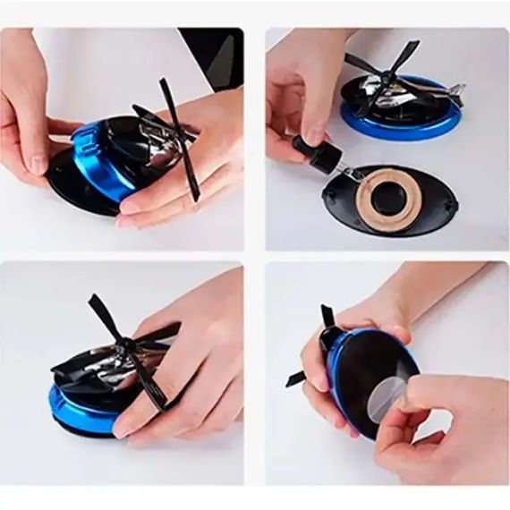 Автомобільний ароматизатор вертоліт з роздуванням на сонячній панелі + багаторазове просочення парфумів | Зображення 4