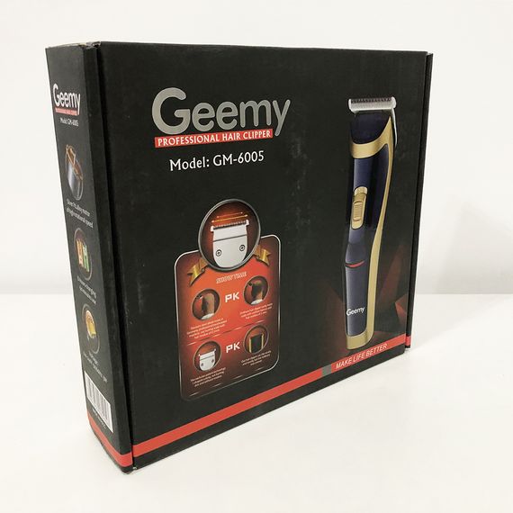 Акумуляторна машинка для стрижки волосся Gemei GM-6005 / Бритва триммер для чоловіків, для стрижки WP-375 для дому | Зображення 7