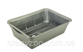 Туалет для котов с сеткой серый 40x28x13 см 6126