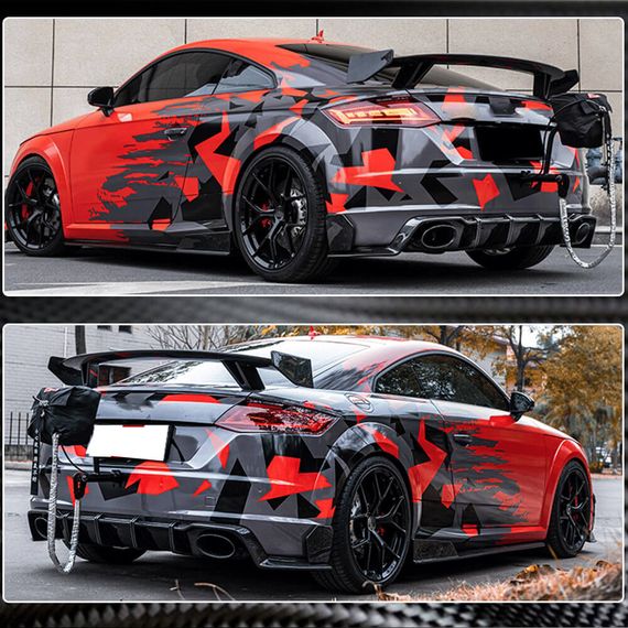 Накладки на задній бампер Flap (для S-line/TTS/TTRS, 2014-2019, Карбон) для Ауди ТТ рр | Зображення 3