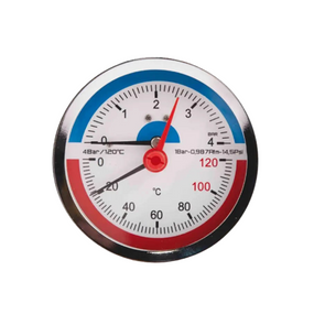 Термоманометр нижнє підключення 6 бар 120°C  EA EuroAqua EA24603