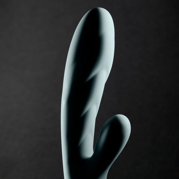 Кролик вібратор з функцією нагрівання +10 режимів вібрації Sweet Em Velvet Lure, блакитний sexstyle | Зображення 7