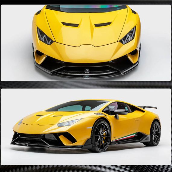 Накладка на передній бампер Lip V2 (Карбон) для Lamborghini Huracan 2014- рр | Зображення 3