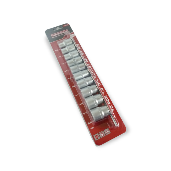 Набір головок торцевих універсальних сплайн 1/2" 10-22мм 10 од. HAISSER (арт.70192) | Зображення 1