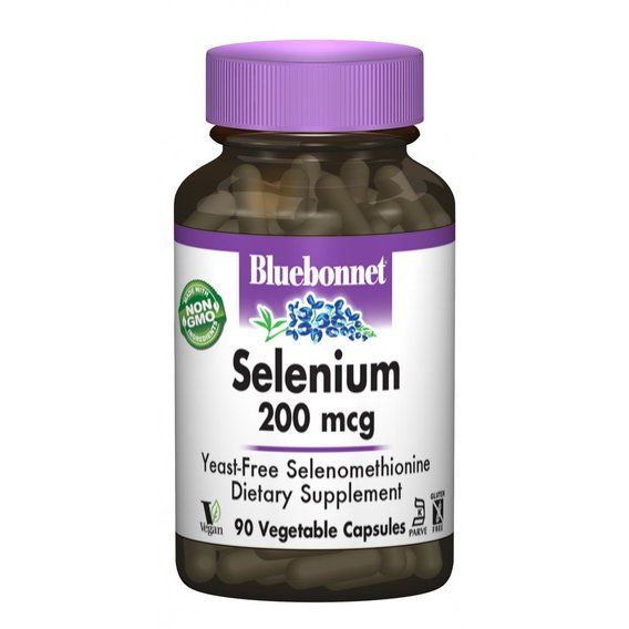 Селен Bluebonnet Nutrition Selenium 200 mcg 90 Veg Caps