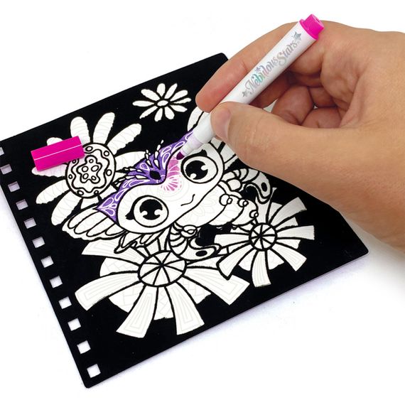 Набор для творчества Раскраска: Узоры на бархате Nebulous Stars 11026, 5 мини маркеров | Зображення 3