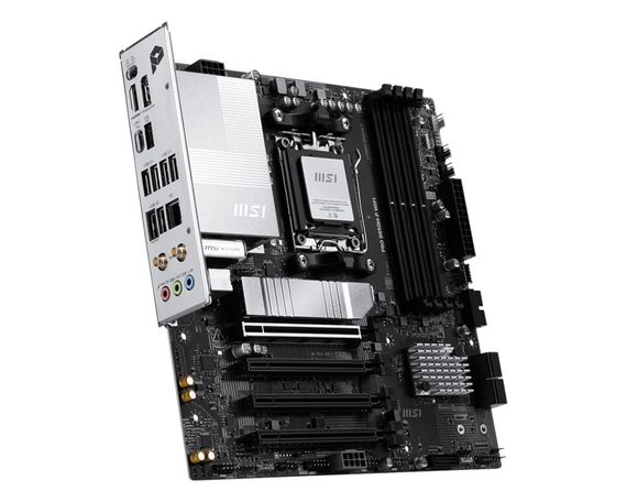 Материнcкая плата MSI PRO B850M-P WIFI sAM5 B850 4xDDR5 M.2 HDMI DP WiFi BT mATX 911-7E71-001 | Зображення 2