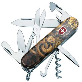 Ніж Victorinox Swiss Army Climber Zodiac. Золота дерев’яна змія