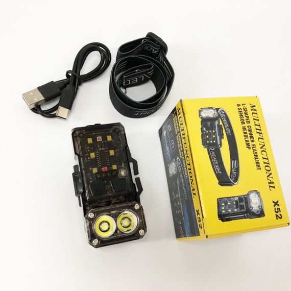 Водонепроницаемый фонарик X52, , Перезаряжаемый налобный фонарь Head Lamp, Фонарь на голову для туристов IS-65 | Зображення 7