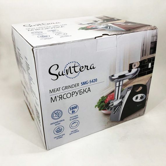 Электромясорубка Suntera SMG-5420B 1800Вт, электромясорубка соковыжималка для томатов, мясорубка ID-108 для дома | Зображення 7