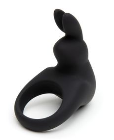 Ерекційне кільце для члена Happy Rabbit, що перезаряджається, чорне Sex Aura