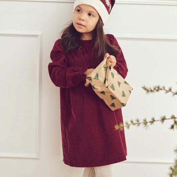Дитяча вельветова сукня для дівчинки Green Cotton 110 см Вишнева (251112104) | Зображення 4