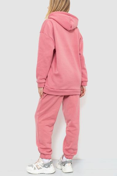 Спорт костюм жіночий на флісі, колір пудровий, 214R104 | Зображення 4