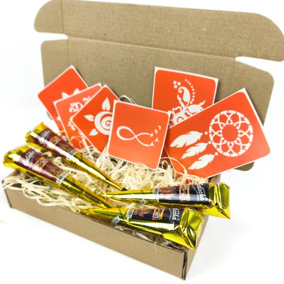 Набор хны с трафаретами для био-тату №2 henna-set-02 | Зображення 4