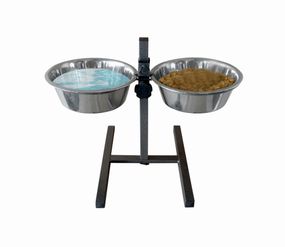 Подставка с мисками SWI из нержавеющей стали 2 х 3.95 л