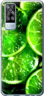 Чохол на Vivo Y51 2020 Зелені часточки лимона "852u-2241-2448"