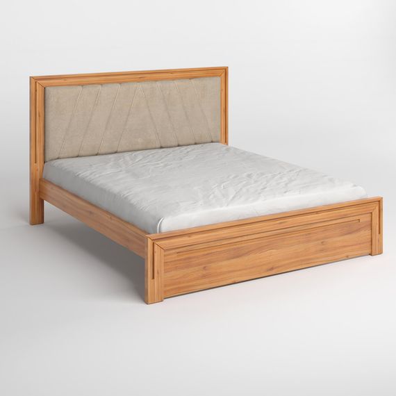 Полуторне дерев&#039;яне ліжко Mebigrand Торонто Т2 Вільха/Аляска 23 (бежевий) 120х200 см (MBG-8173) | Зображення 1