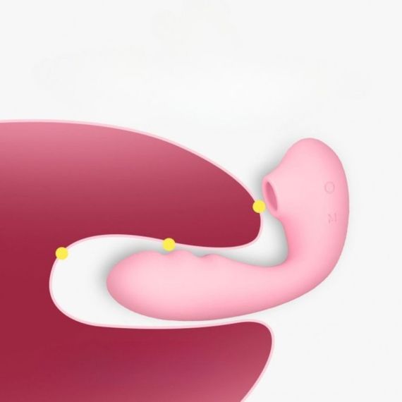 Вібратор вакуумний з подвійною стимуляцією BeYourLover Tara X на пульті керування, рожевий Sex Aura | Зображення 4