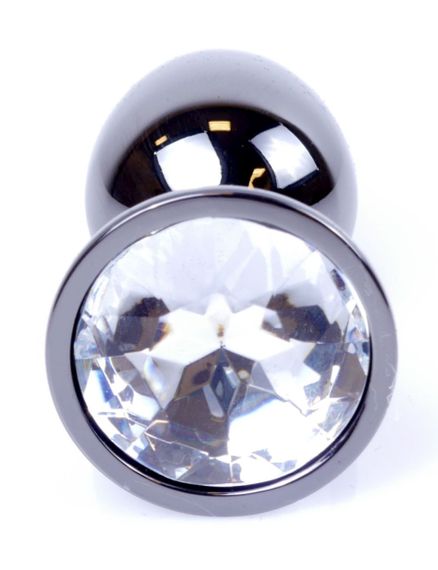 Анальний затор Boss Series - Jewellery Dark Silver PLUG Clear S, BS6400030 sexstyle | Зображення 1