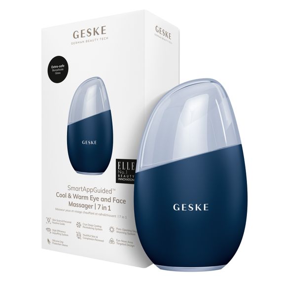 Массажер для лица GESKE Cool&Warm Eye and Face Massager 7в1 starlight, Синий
