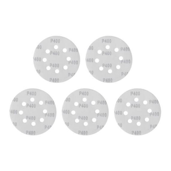 Круг наждаковий самоклейний 125 мм з отворами, папір класу С, К400, 5 од. INTERTOOL BT-0593 | Зображення 1