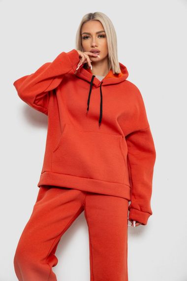 Спортивный костюм женский на флисе, цвет терракотовый, 238R5726 | Зображення 1