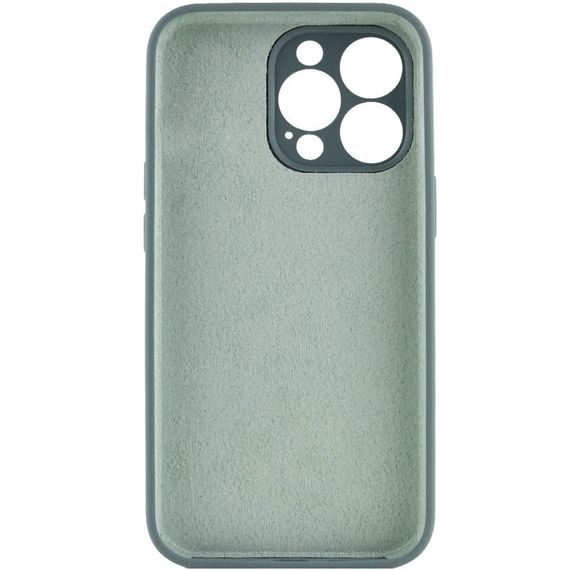 Чехол Silicone Case Full Camera Protective (AA) NO LOGO для Apple iPhone 14 Pro Max (6.7") Зеленый / Pine green | Зображення 1